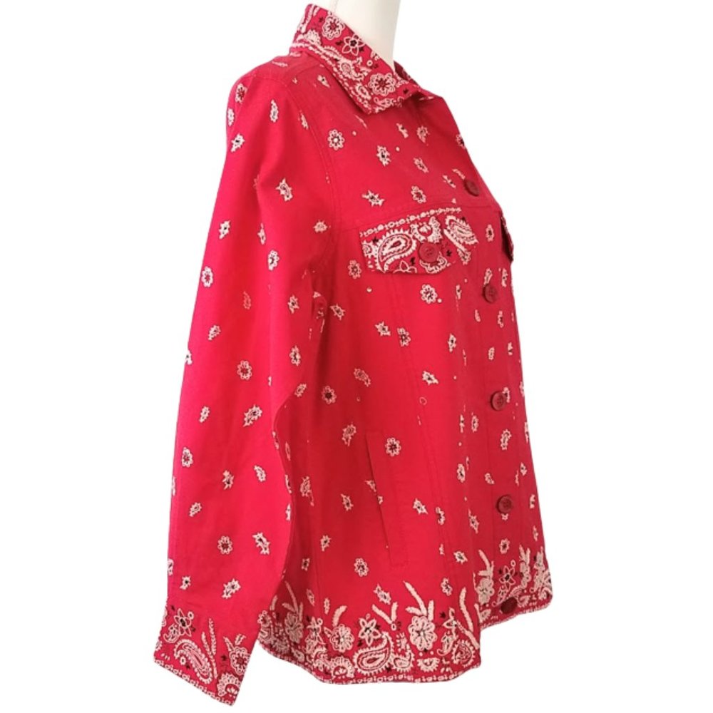 The Quacker Factory Red & White Embellished Paisl… - image 2
